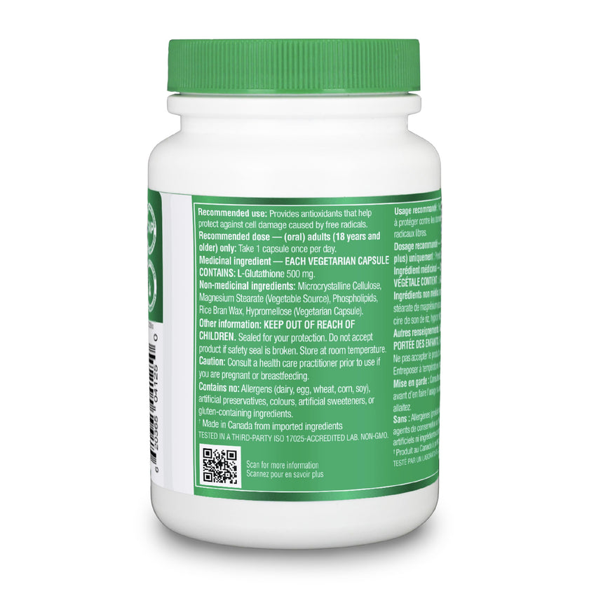 Organika Canadian-Made Liposomal L-Glutathione 500 mg- Supperior Absorption, Potent Antioxidant, Immunity Support, Helps Tissue Repair, Detox - 30vcaps, 30 Day Supply 🍁 All In One Marketplace Canada