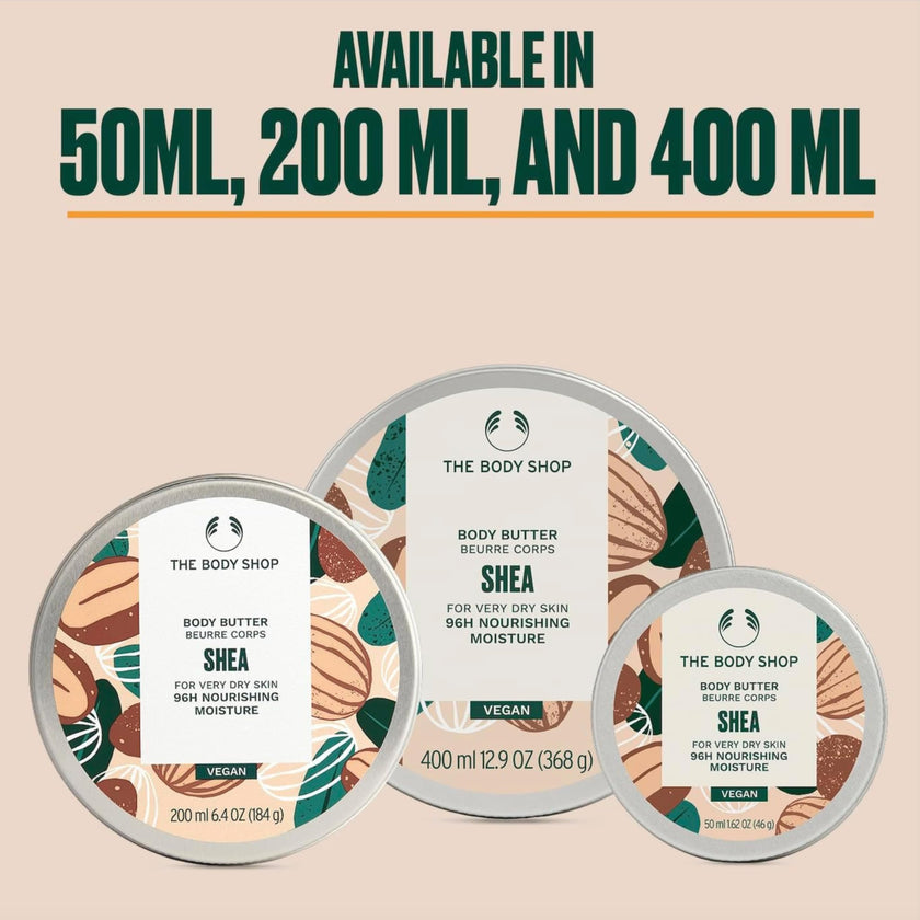 The Body Shop Shea Body Butter for Very Dry Skin | Ultra-Rich Moisturizer with Raw Shea Butter | 96 Hour Hydration, 200ml 🍁 All In One Marketplace Canada