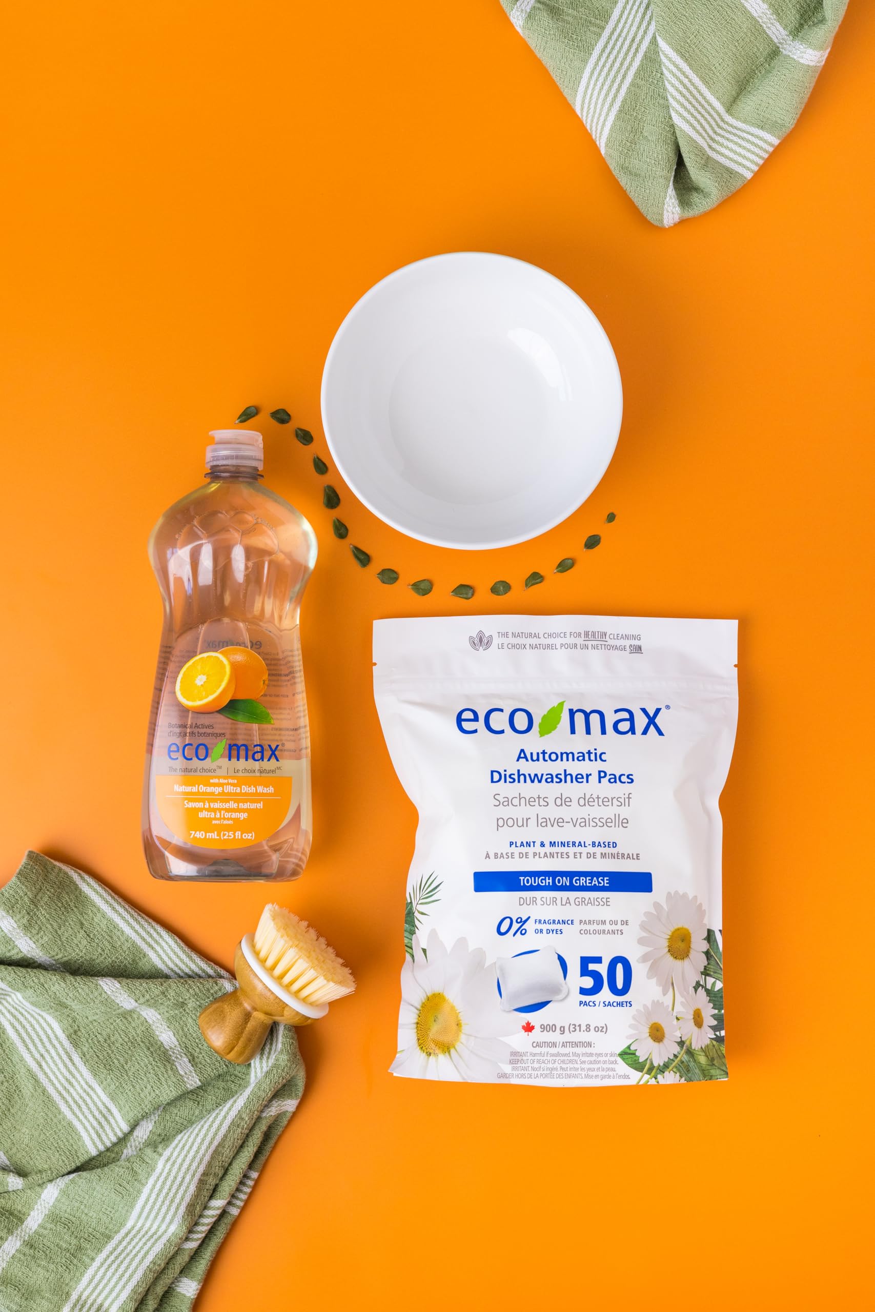 Eco-Max Hypoallergenic Automatic Dishwasher Pacs, 50 count, Fragrance-Free 🍁 All In One Marketplace Canada