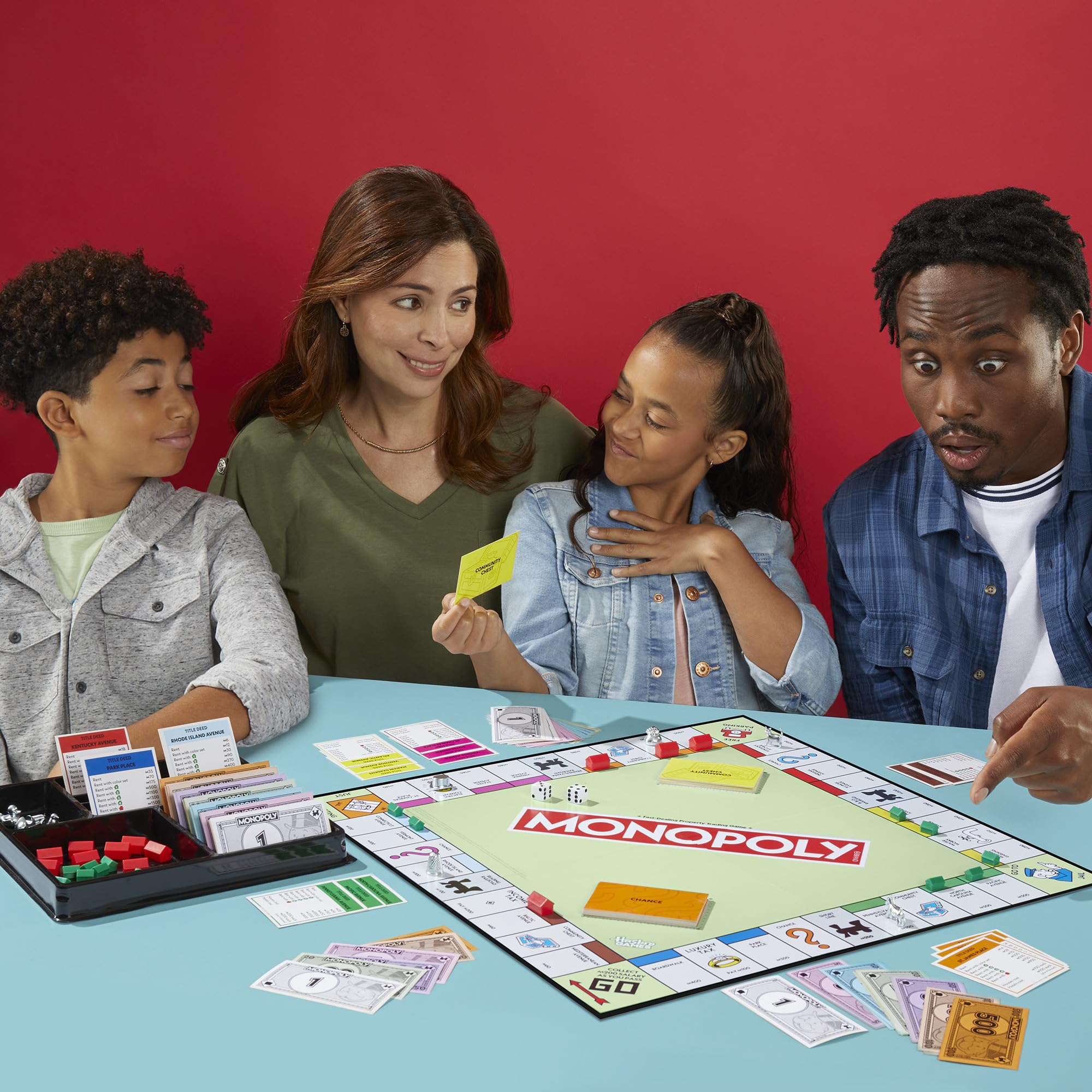 Monopoly Board Game | Classic Game with Storage Tray and Larger Tokens | Ages 8+ | 2 to 6 Players | Family Games for Kids and Adults | Kids Gifts (English & French) 🍁 All In One Marketplace Canada
