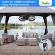 Depuley Outdoor Ceiling Fan with Light: 20 Inch Waterproof Gazebo Fans with Lights Outdoor Hanging - Plug in Remote App Control Caged Fans for Patios Pergola Porch Canopy - 6 Speed Black 🍁 All In One Marketplace Canada