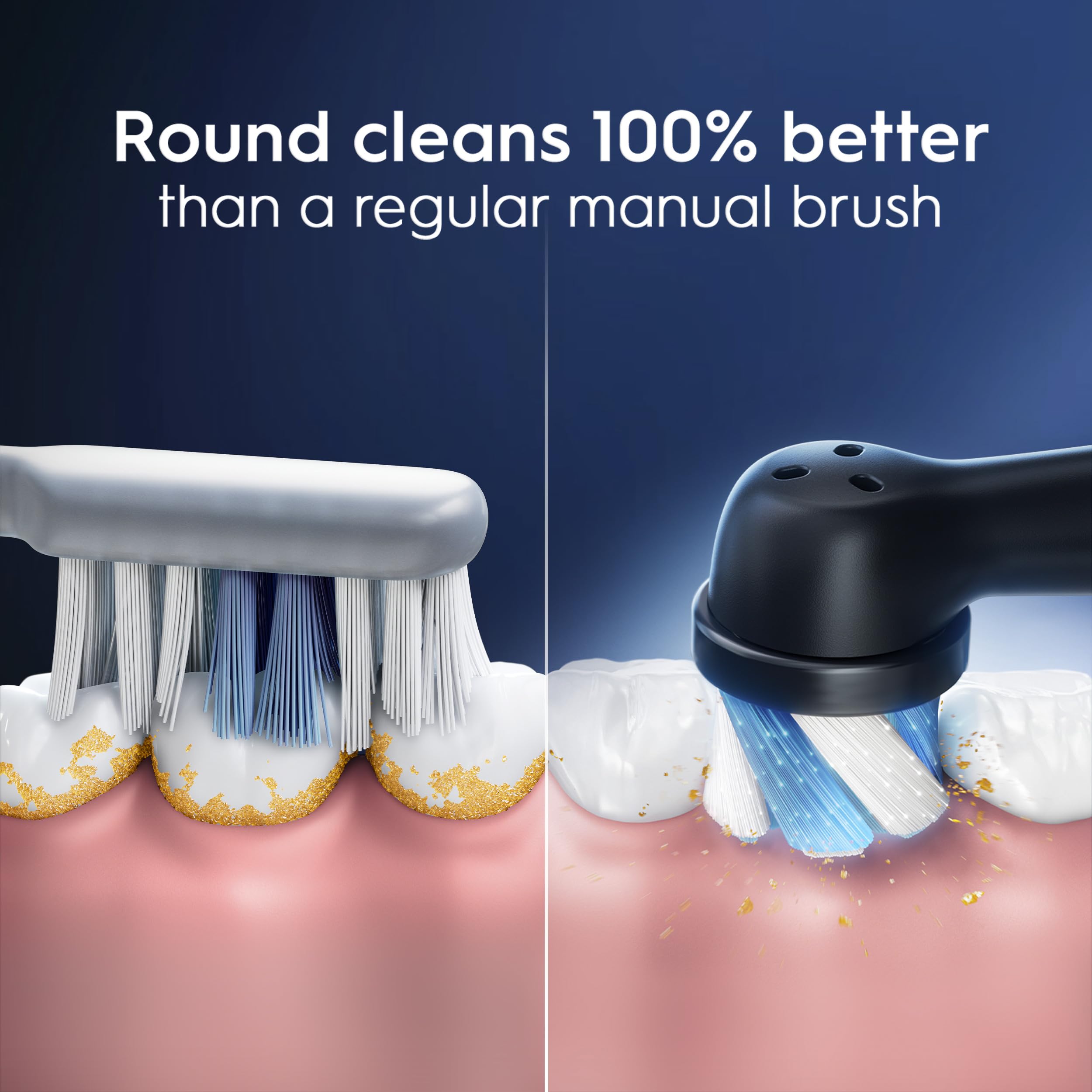 Oral-B iO Genuine Ultimate Clean Replacement Brush Heads, Black, 2ct Refills, 6 Month Supply, Compatible Exclusively with Oral-B iO Electric Toothbrushes, Not Compatible with any Other Series Including: Pro, Vitality, Smart, or Genius