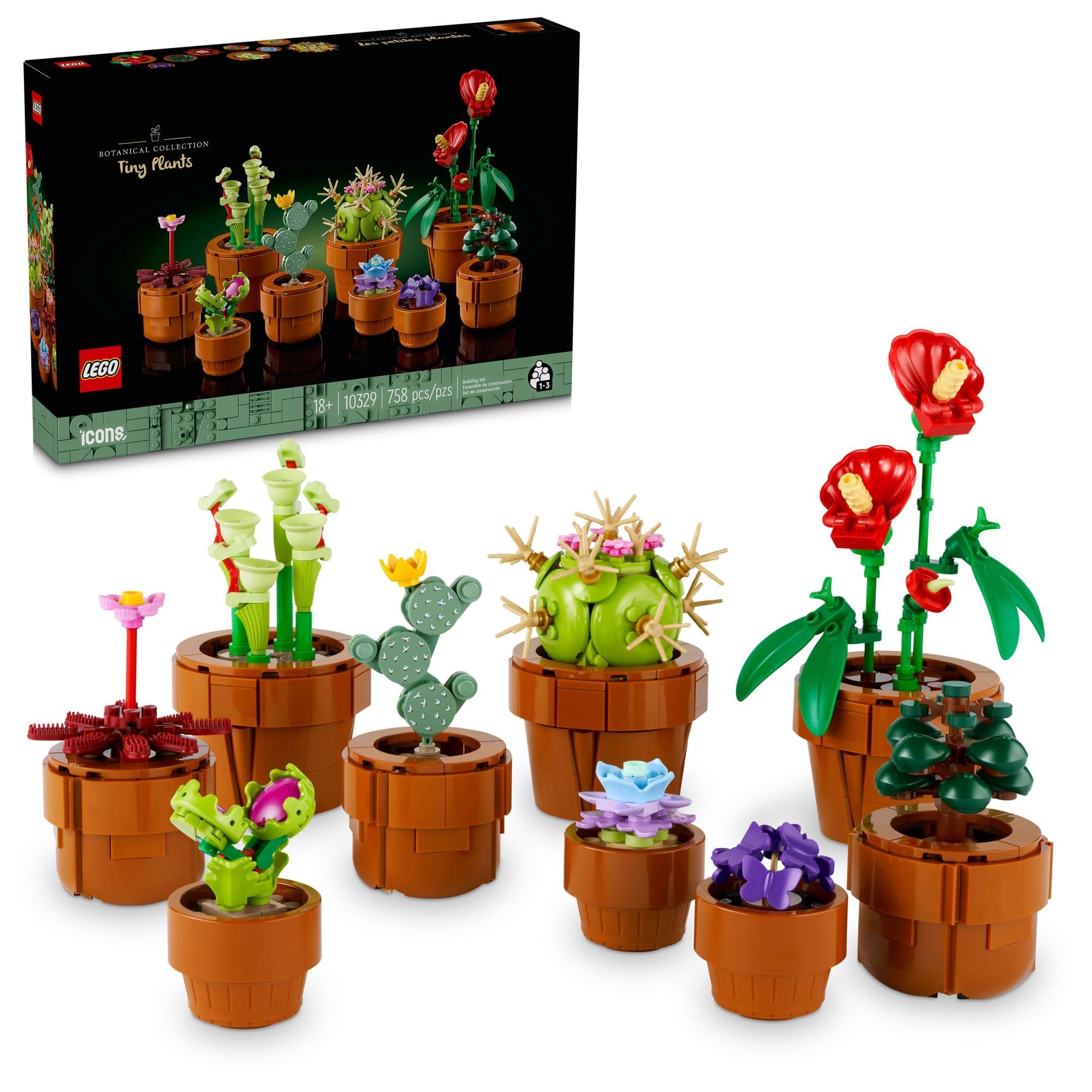 LEGO Botanicals Tiny Plants - Artificial, Fake Indoor Plant Building Set for Home, Kitchen, Desk Decoration, Adults Ages 18+ - Gift for Graduation - 10329 🍁 All In One Marketplace Canada