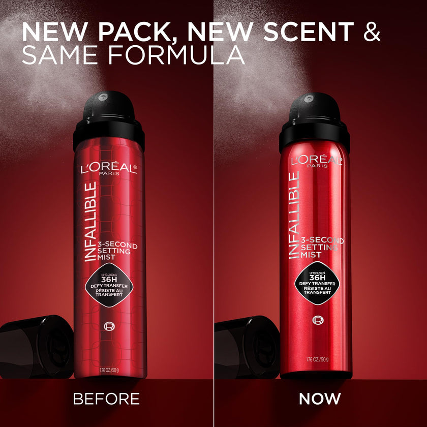 L’Oréal Paris Infallible 3-Second Makeup Setting Spray, Makeup, Microfine Mist for up to 36H Wear, Lightweight, Transfer Proof, Waterproof, Dries in 3 seconds, 75ml 🍁 All In One Marketplace Canada