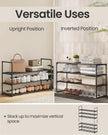 SONGMICS Shoe Rack, 3-Tier Shoe Organizer, Sturdy Storage Shelf, Upright or Upside Down, for 16-20 Pairs, Stackable, for Entryway, 30 x 92 x 55 cm, Black ULSA303B02 🍁 All In One Marketplace Canada