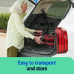 Medline Lightweight Transport Wheelchair with Handbrakes, Folding Transport Chair for Adults has 12 inch Wheels, Red 🍁 All In One Marketplace Canada
