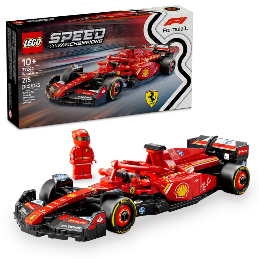 LEGO Speed Champions Ferrari SF-24 F1 Race Car Toys - Building Sets for Kids, Boys & Girls, Ages 10+ - Ferrari F1 Model Car Kits for Display or Play - Gift Ideas for Birthdays and Fans - 77242 🍁 All In One Marketplace Canada