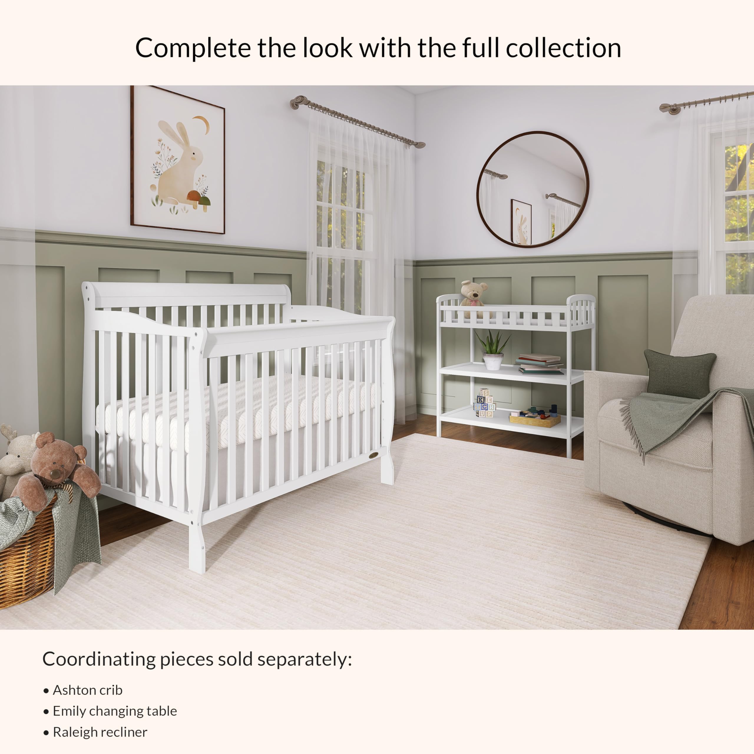 Dream On Me Emily Changing Table In White, Comes With 1