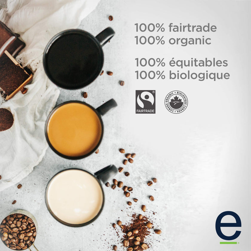 Ethical Bean Fairtrade Organic Coffee, Decaf Dark Roast, Whole Bean Coffee 🍁 All In One Marketplace Canada