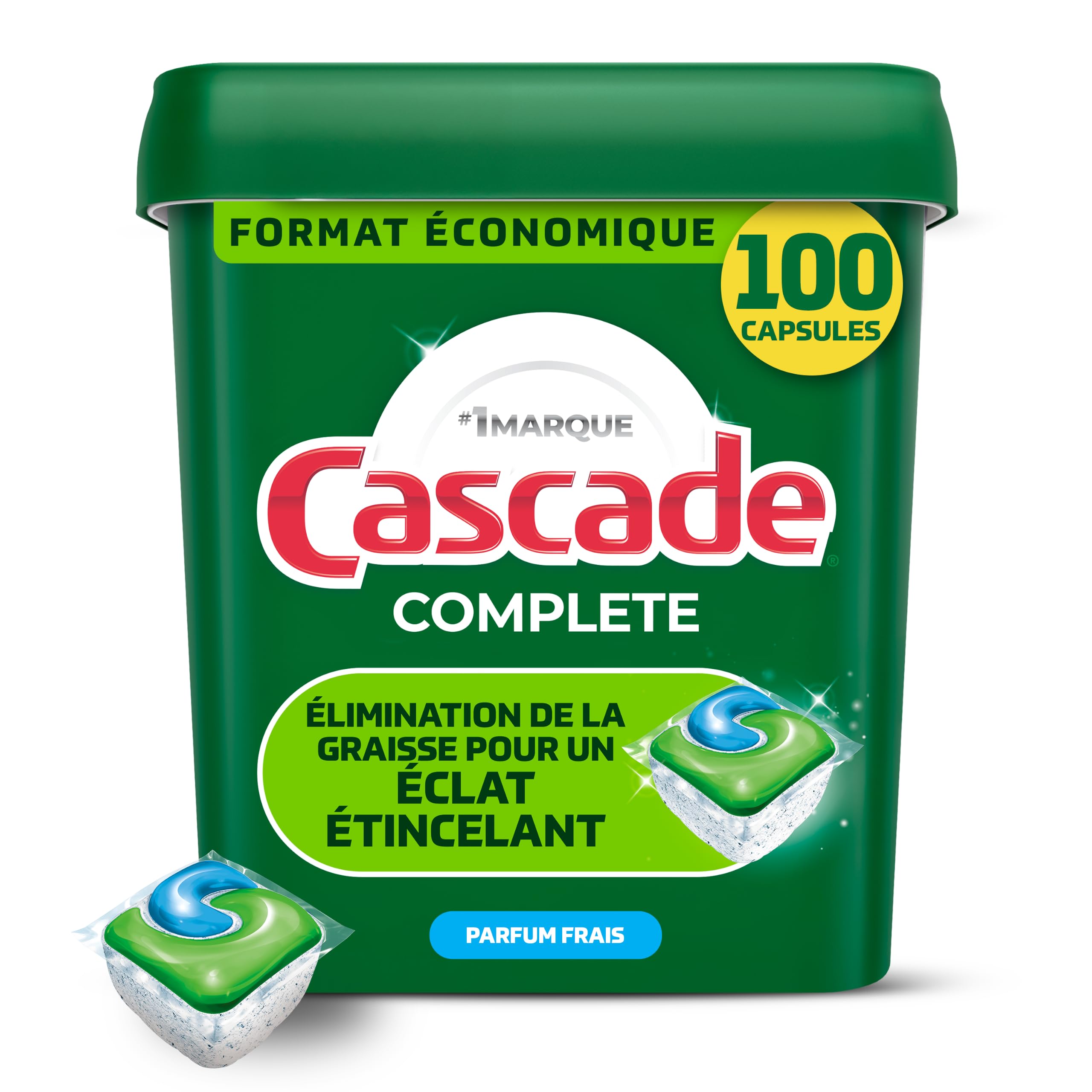 Cascade Complete Dishwasher Detergent Pods, Dish Detergent Soap, Fresh Scent, 100 Count 🍁 All In One Marketplace Canada