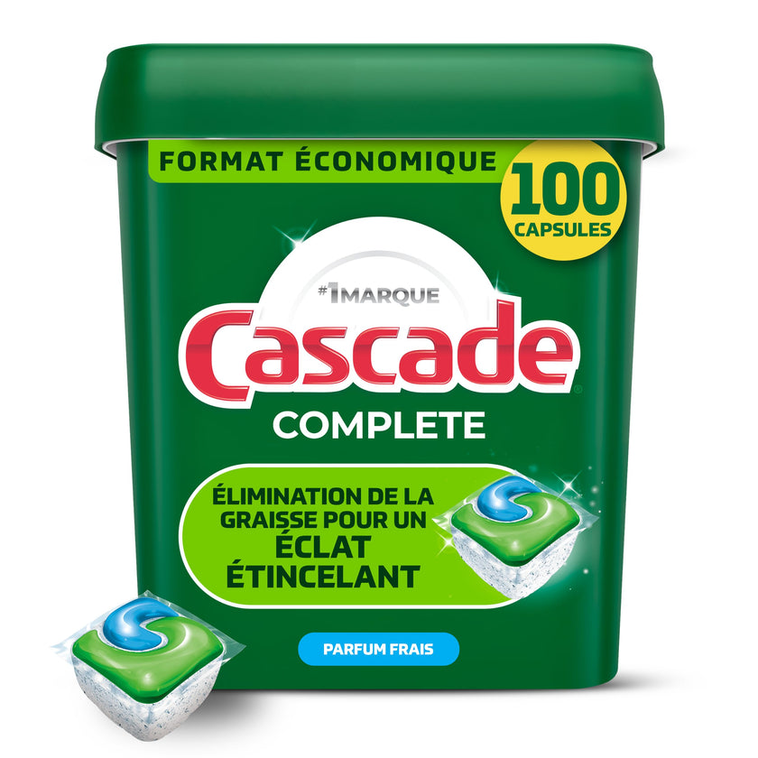 Cascade Complete Dishwasher Detergent Pods, Dish Detergent Soap, Fresh Scent, 100 Count 🍁 All In One Marketplace Canada