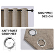 CUCRAF 100% Blackout Window Curtains 84 inches Long 2 Panels Set, Faux Linen Look Thermal Insulated Grommet Drapes, Room Darkening Curtain for Bedroom Living Room(W52 x L84 Inch, Light Khaki) 🍁 All In One Marketplace Canada