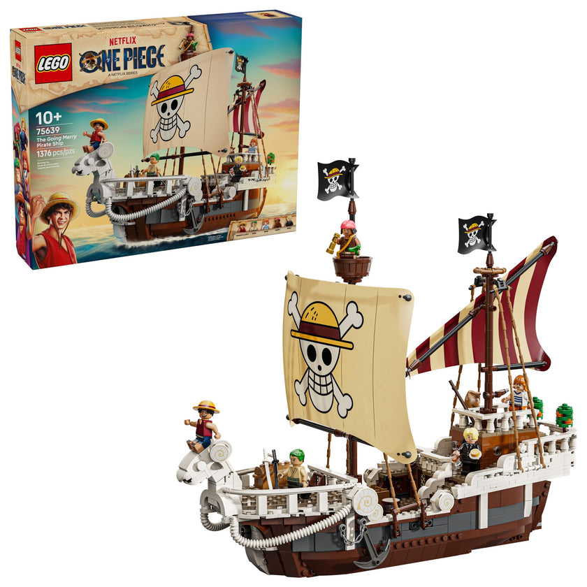 LEGO ONE Piece The Going Merry Pirate Ship Building Blocks - Pretend Play Adventure Toy for Boys & Girls, 10+ - Straw Hat Crew Toy Figures & Playset for Anime Fans - Gift Idea for Birthdays - 75639 🍁 All In One Marketplace Canada
