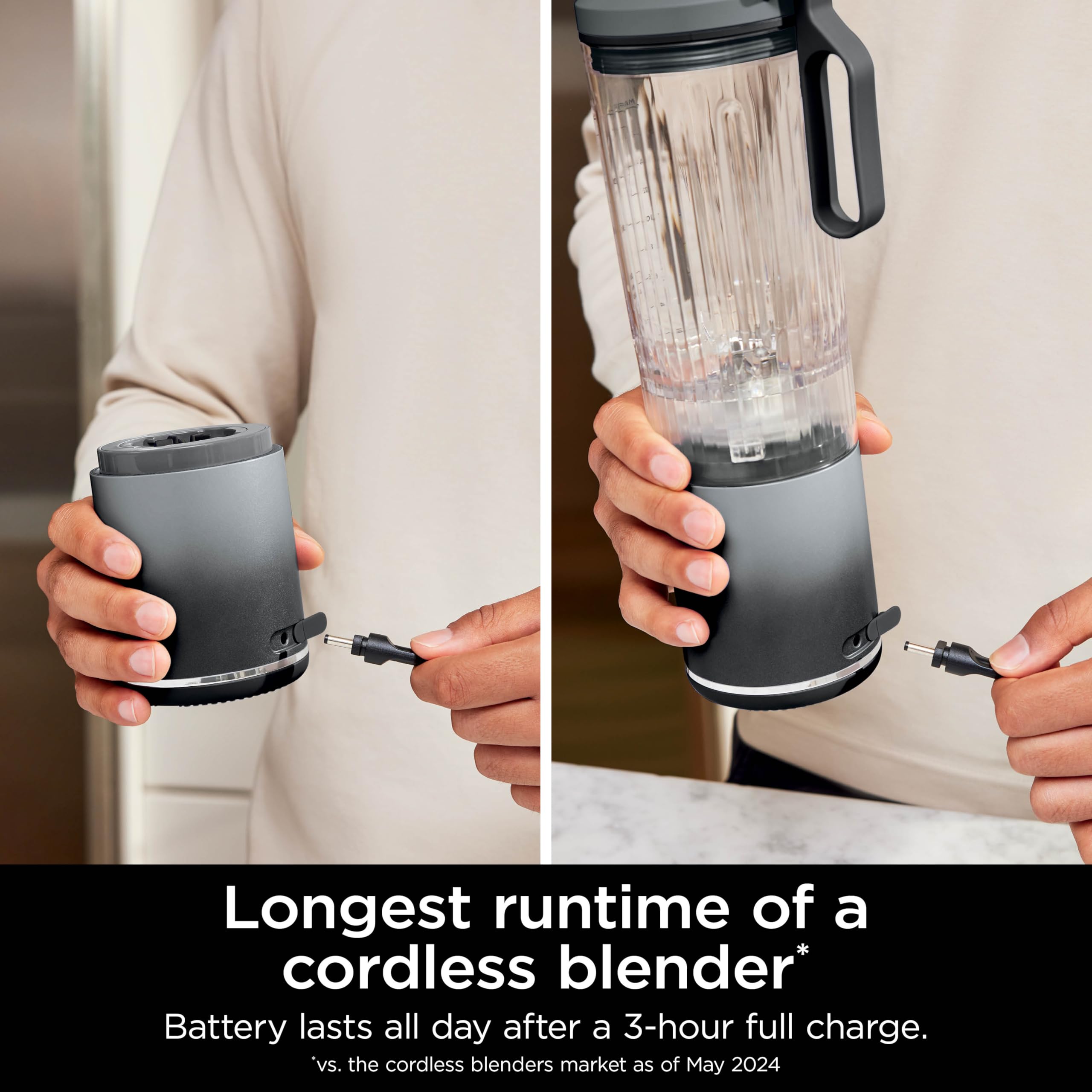 Ninja Blast Max Portable Blender, Twist & Go, 22oz/650mL, Grey, BC251CGY 🍁 All In One Marketplace Canada