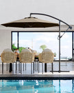 10FT Patio Umbrella,Waterproof 8-Rib Heavy-Duty Outdoor Umbrella, Brown 🍁 All In One Marketplace Canada
