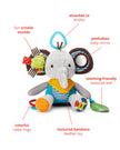Skip Hop Bandana Buddies Baby Activity and Teething Toy with Multi-Sensory Rattle and Textures, Elephant 🍁 All In One Marketplace Canada