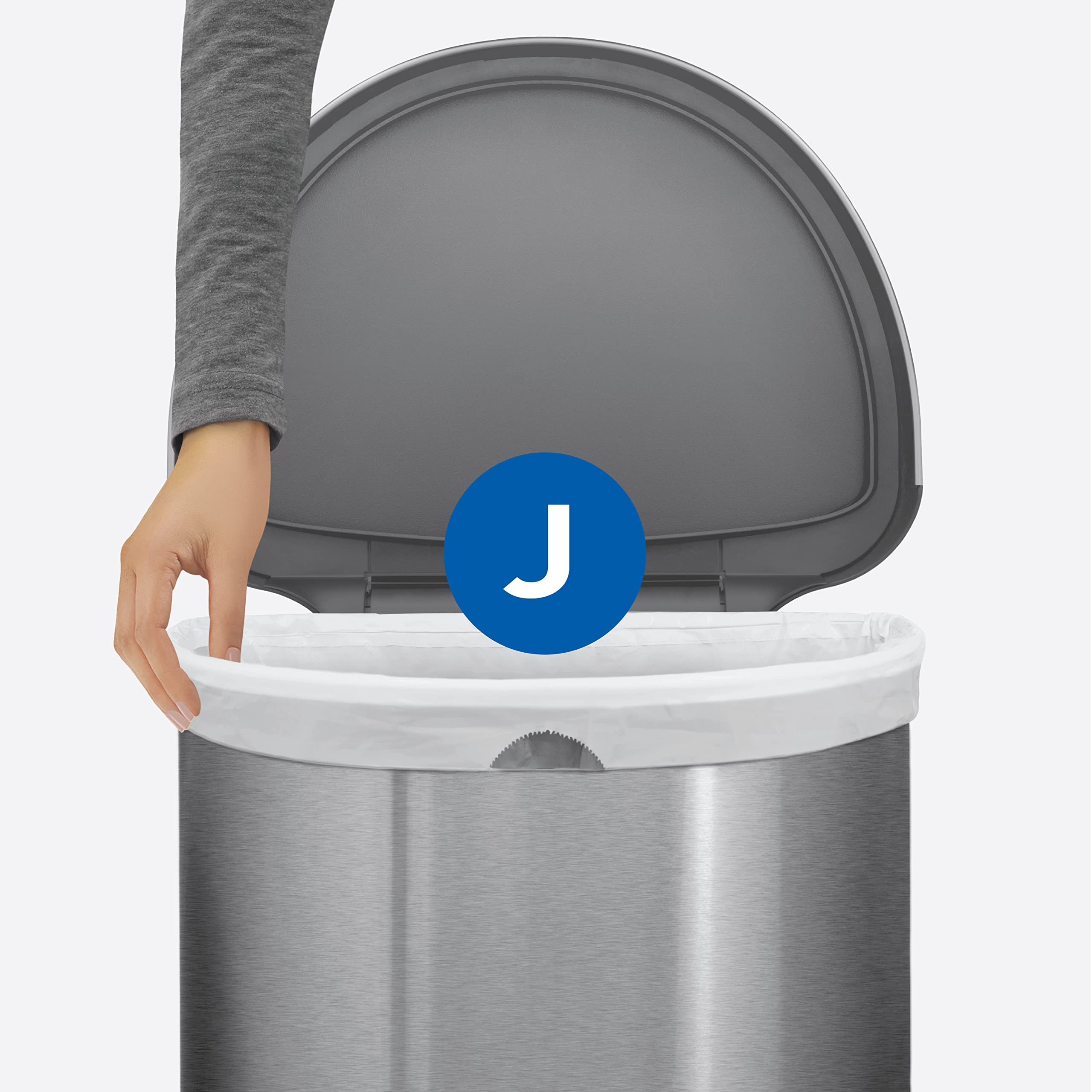 simplehuman Code J 100 Count, Dispenser Pack Custom Fit Liners, Drawstring Trash Bags, 30-45L / 8-12 Gallons, White 🍁 All In One Marketplace Canada