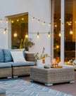 Outdoor String Lights 25 Feet G40 Globe LEDs Patio Lights with 13 Edison LED Bulbs(1 Spare), Waterproof Connectable Hanging Light for Backyard Porch Balcony Party Decor, E12 Socket Base, Black 🍁 All In One Marketplace Canada