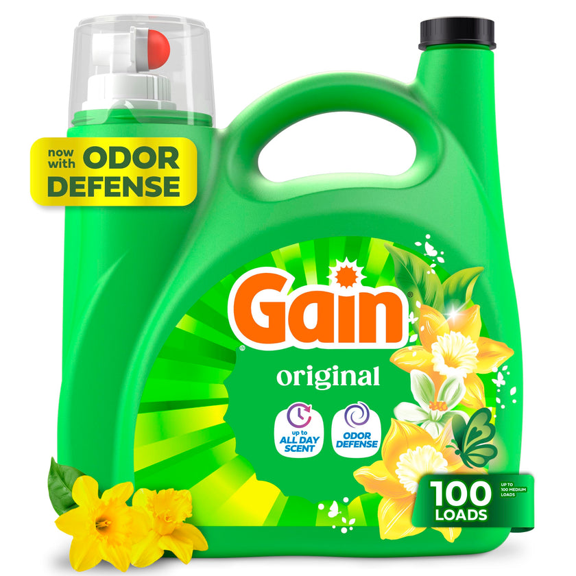 Gain Aroma Boost Liquid Laundry Detergent, Original Scent, HE Compatible, 107 Loads, 4.55L 🍁 All In One Marketplace Canada