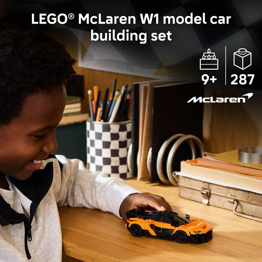 LEGO Speed Champions McLaren W1 Race Car Toy for Boys & Girls, Ages 9+ - Building Set for Pretend Play & Display w/1 Driver Minifigure - Gift Idea for Kids & Supercar Fans - 77257 🍁 All In One Marketplace Canada