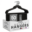 Utopia Home Velvet Hangers 50 Pack, Heavy Duty, Non-Slip, Space Saving Felt Clothes Hangers with 360° Hook & Notches (Black) 🍁 All In One Marketplace Canada
