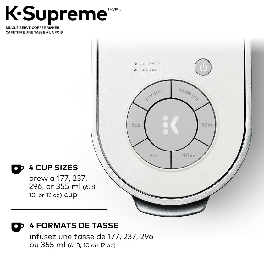 Keurig K-Supreme Single Serve K-Cup Pod Coffee Maker, With MultiStream Technology, White 🍁 All In One Marketplace Canada