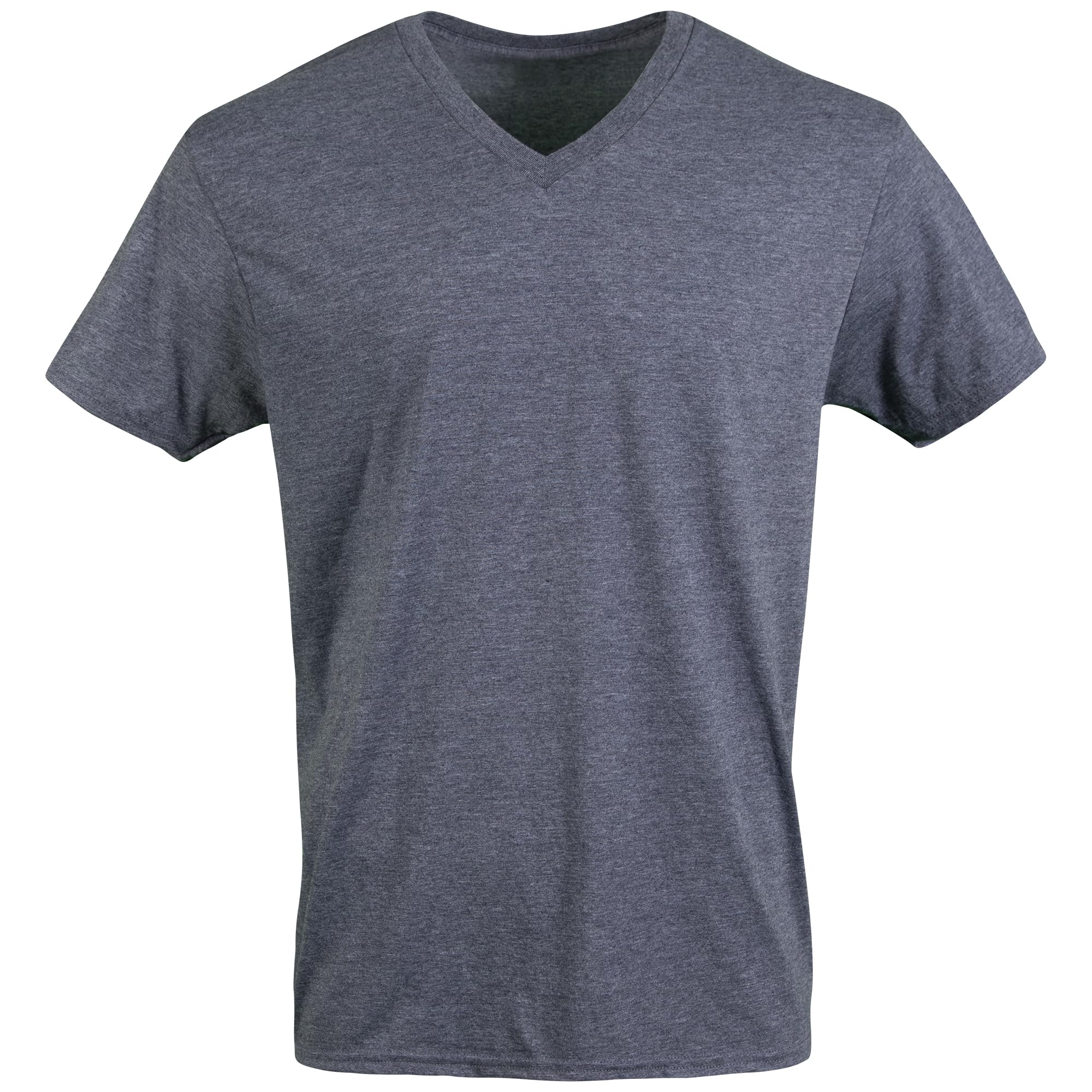 Gildan Men's V-Neck T-Shirts, Multipack, Style G1103, Navy/Heather Navy/Indigo Blue (5-Pack), Large 🍁 All In One Marketplace Canada