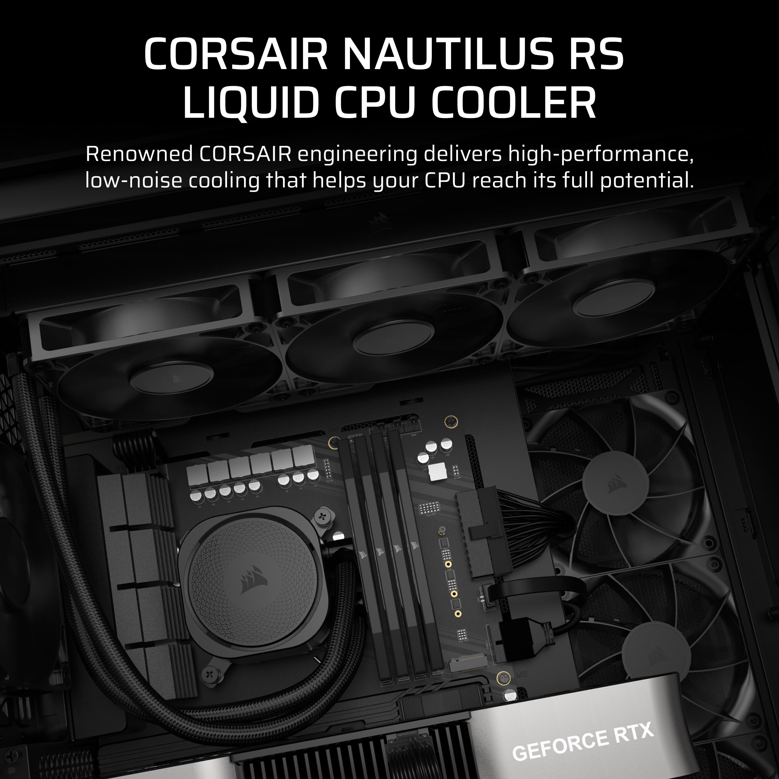 CORSAIR Nautilus 360 RS Liquid CPU Cooler – 360mm AIO – Low-Noise – Direct Motherboard Connection – Daisy-Chain – Intel LGA 1851/1700, AMD AM5/AM4 – 3X RS120 Fans Included – Black 🍁 All In One Marketplace Canada