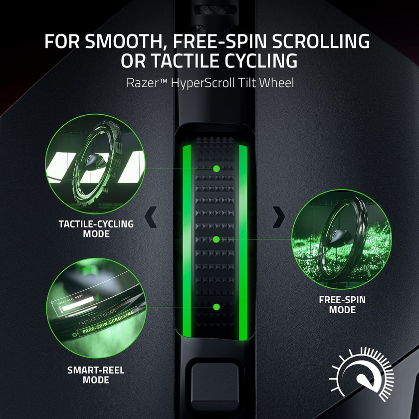 Razer Basilisk V3 Wired Gaming Mouse: HyperScroll Tilt Wheel - 26K DPI Optical Sensor - Gen-3 Optical Switches - 13-Zone Chroma RGB with Underglow - 13 Programmable Controls - Black 🍁 All In One Marketplace Canada