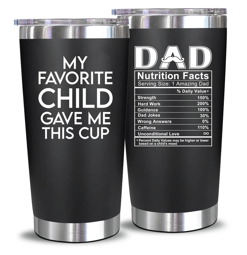 NewEleven Fathers Day Gift for Dad - Birthday Gift for Dad from Kids - Gifts for Husband - Birthday Present Ideas for Father from Daughter, Son - 20 Oz Tumbler 🍁 All In One Marketplace Canada