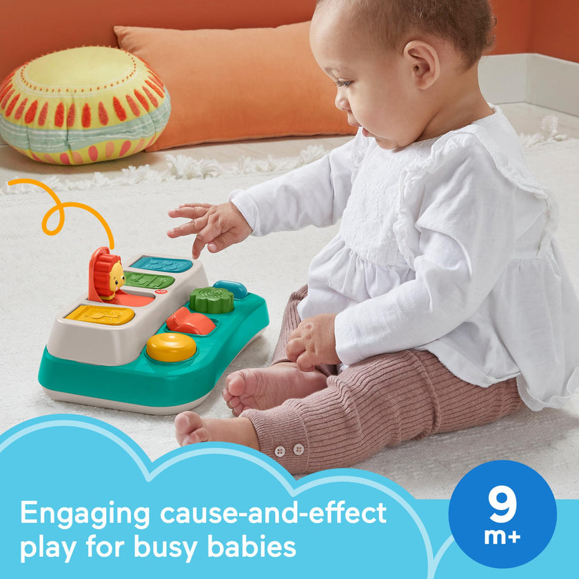 Fisher-Price Baby Early Learning Toy with Fine Motor Activities for Cause-and-Effect Play, Busy Buddies Pop-Up 🍁 All In One Marketplace Canada