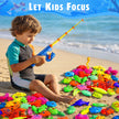 CozyBomB Magnetic Fishing Pool Toys Game for Kids - Water Table Bath-tub Kiddie Party Toy with Pole Rod Net Plastic Floating Fish Toddler Color Ocean Sea Animals Birthday Gift Age 3 4 5 6 Year Old 🍁 All In One Marketplace Canada