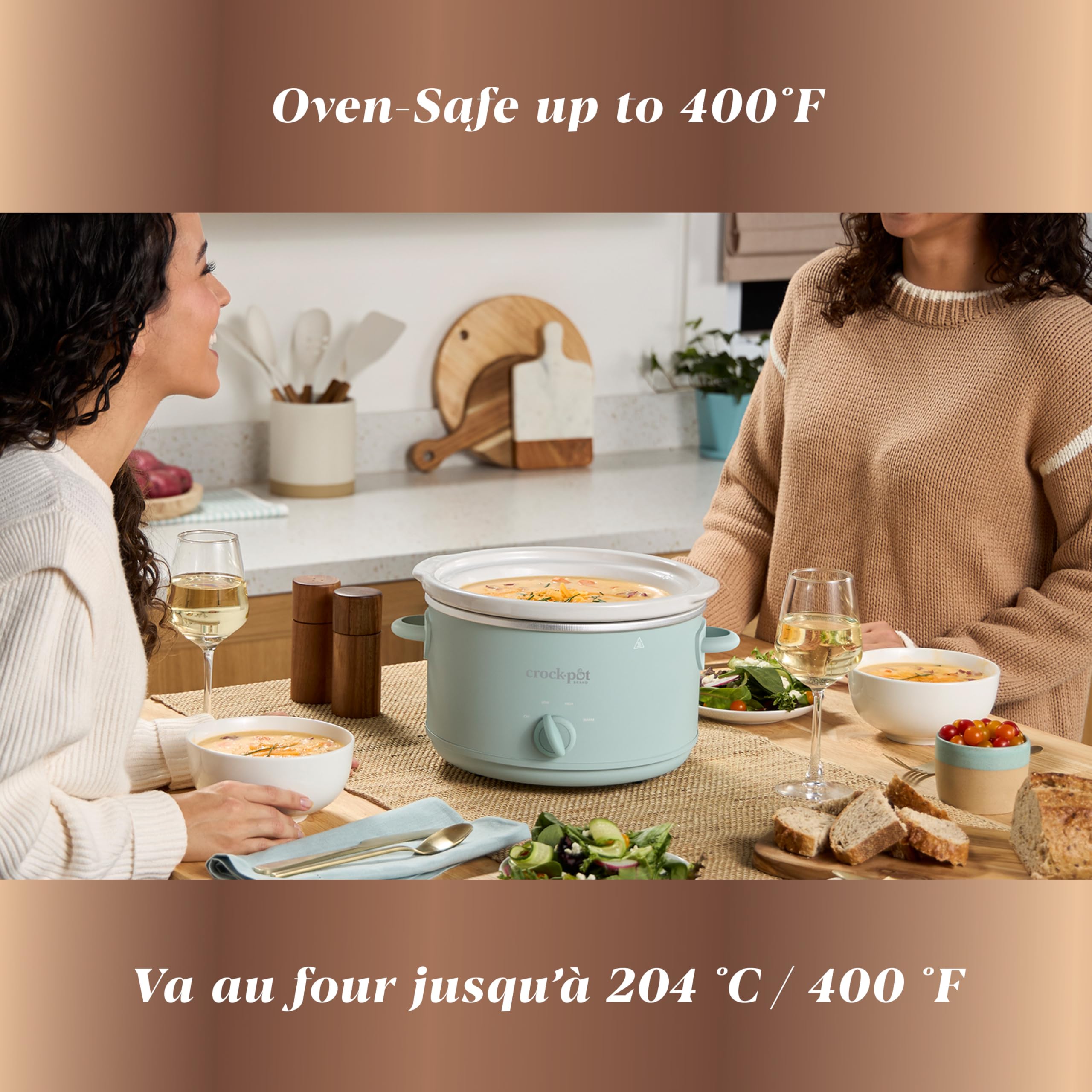 Crock-Pot Design Series 4.5-Quart Manual Slow Cooker, Ocean Fog Green 🍁 All In One Marketplace Canada