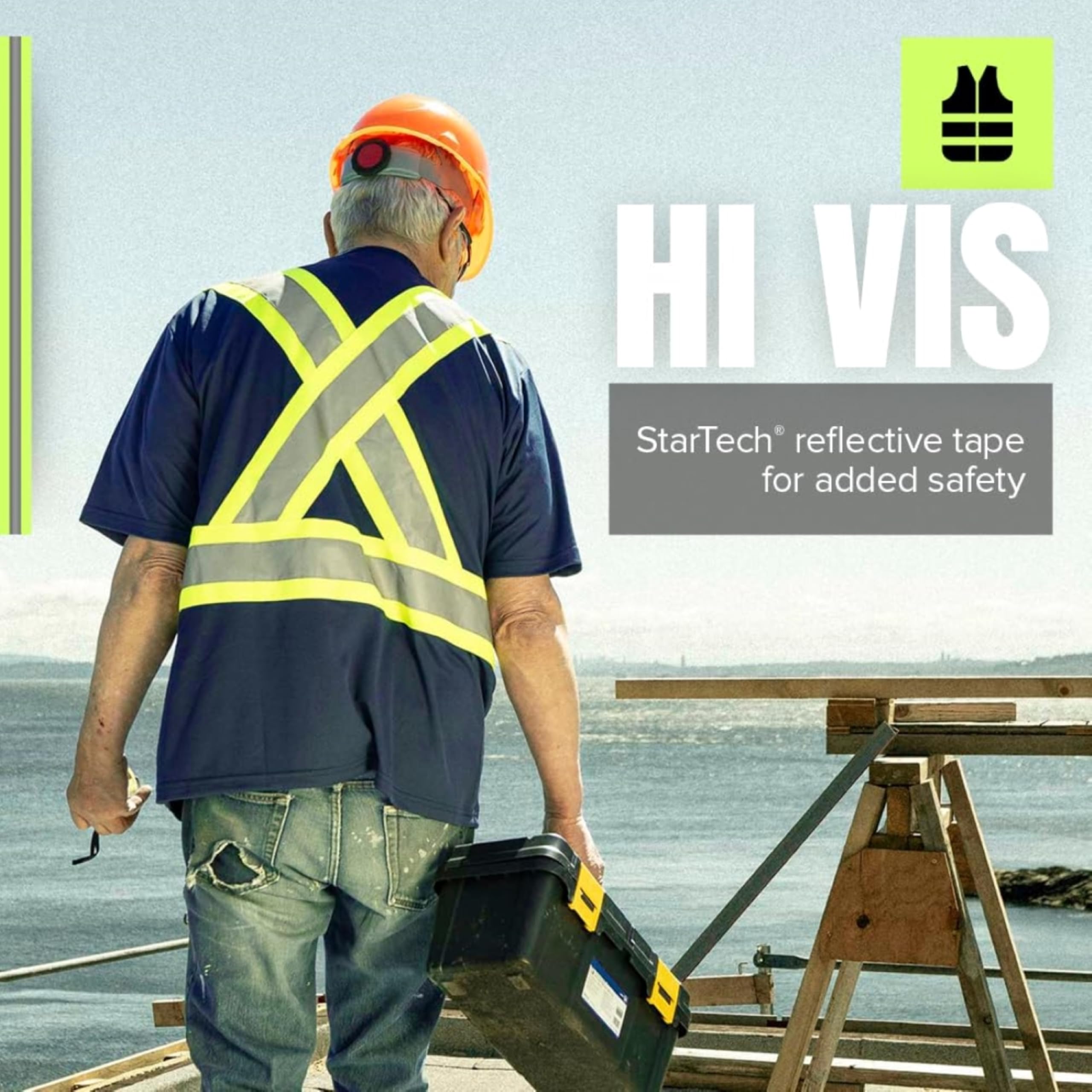 Pioneer High Vis Shirt for Men - Safety T-shirt - Class 1 🍁 All In One Marketplace Canada