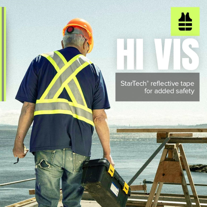 Pioneer High Vis Shirt for Men - Safety T-shirt - Class 1 🍁 All In One Marketplace Canada