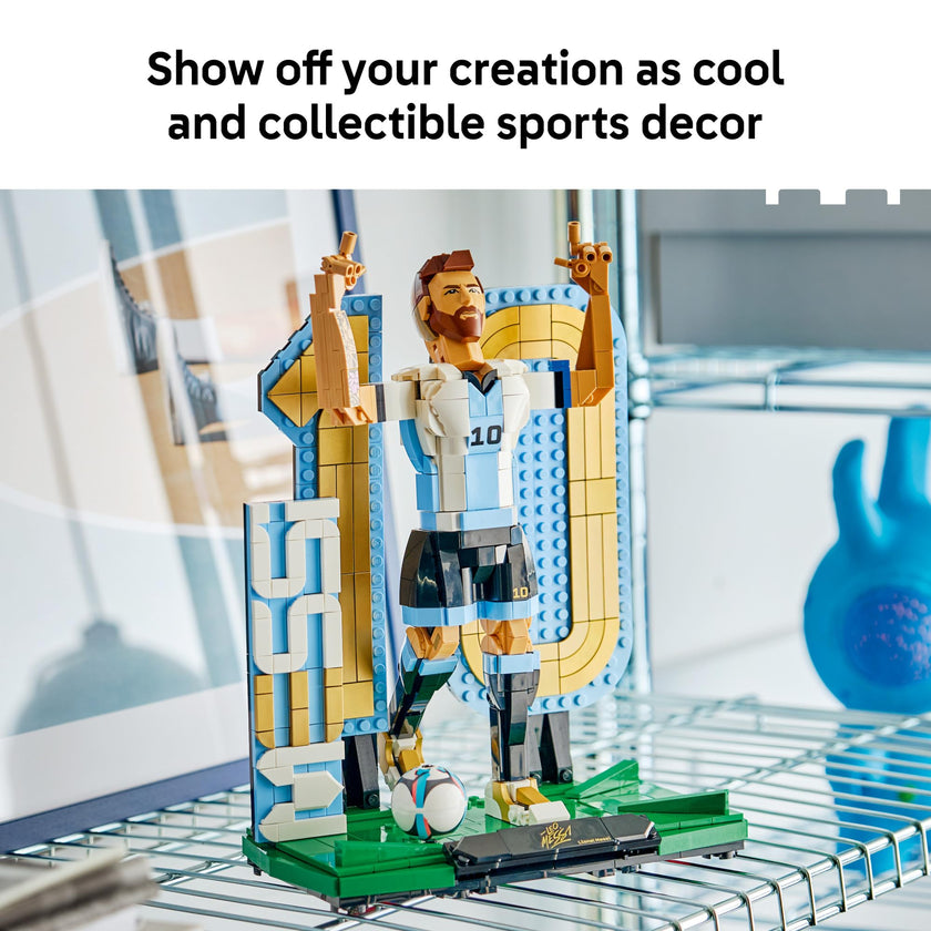 LEGO Editions Lionel Messi – Soccer Legend - Building Set for Boys & Girls, Ages 12+ - Collectible Soccer Gift with Plaque - Kids Bedroom or Shelf Decor - 43015 🍁 All In One Marketplace Canada