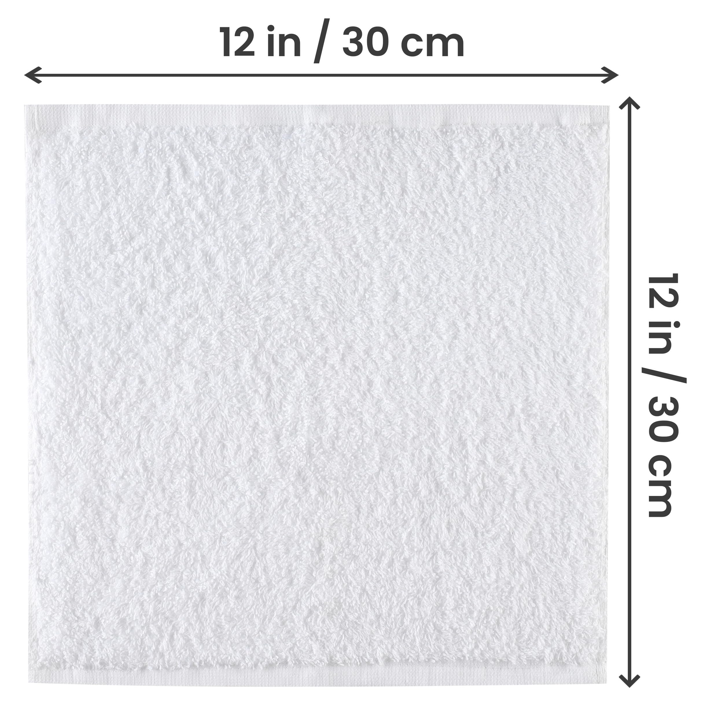 Utopia Towels - Cotton Washcloths Set - 100% Ring Spun Cotton, Premium Quality Flannel Face Cloths, Highly Absorbent and Soft Feel Fingertip Towels (24 Pack, White) 🍁 All In One Marketplace Canada