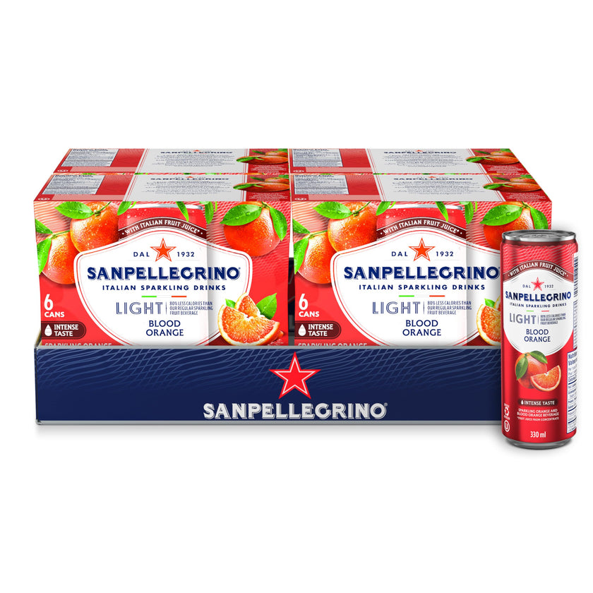 San Pellegrino Light Blood Orange, Sparkling Beverage, 24 x 330 ml 🍁 All In One Marketplace Canada