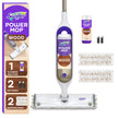 Swiffer Power Mop Wood, Hardwood Floor Cleaner for Mopping Home, All Purpose Multi-Surface Cleaning Set Includes PowerMop Wood, 2 Pads, 1 Quickdry Lemon Solution, & 2 Batteries, 5 Count 🍁 All In One Marketplace Canada