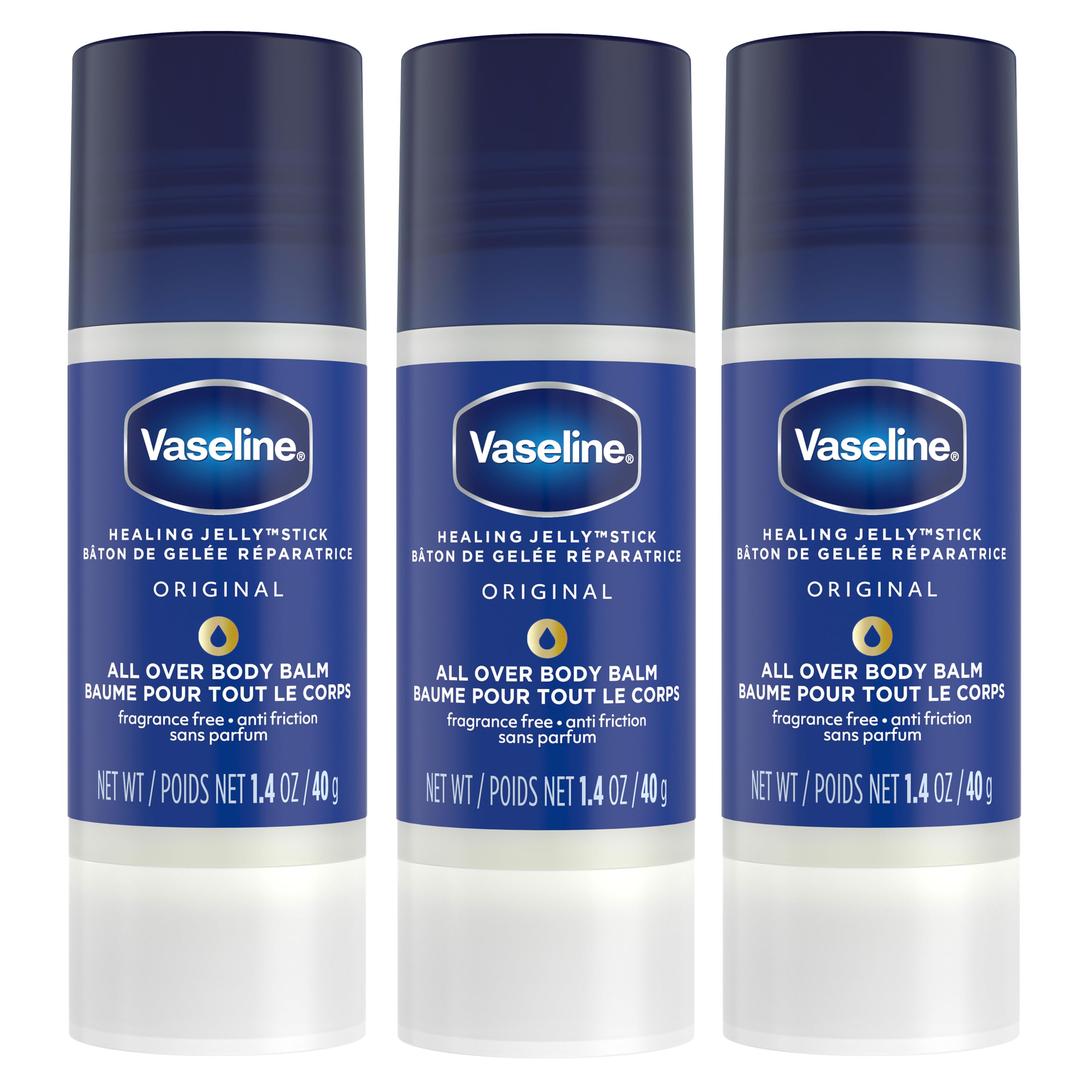 Vaseline All Over Jelly Balm Stick Healing Jelly Skin Care Unscented 40g (Pack of 3) 🍁 All In One Marketplace Canada