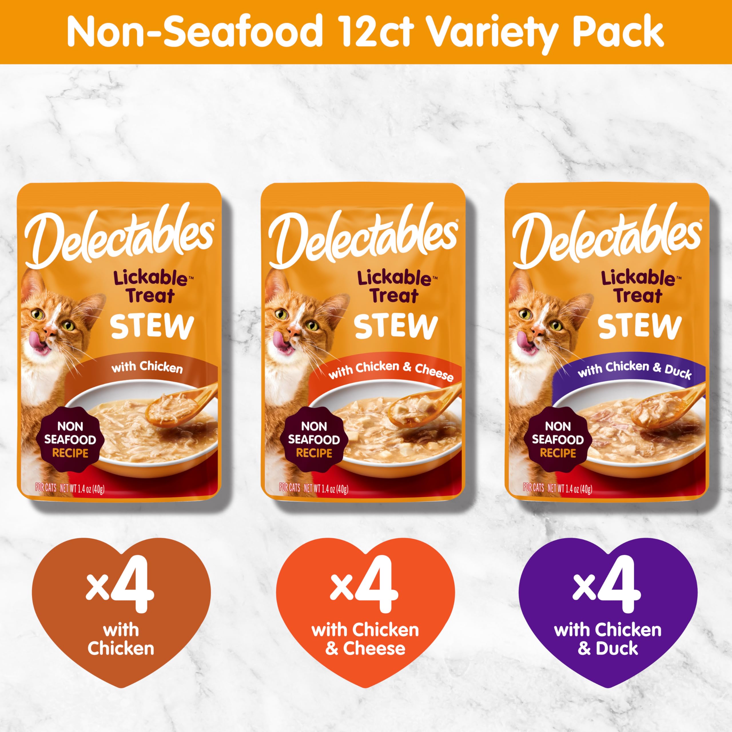 Hartz Delectables Stew Non Seafood Lickable Wet Cat Treats, Variety Flavour 24 Pack 🍁 All In One Marketplace Canada