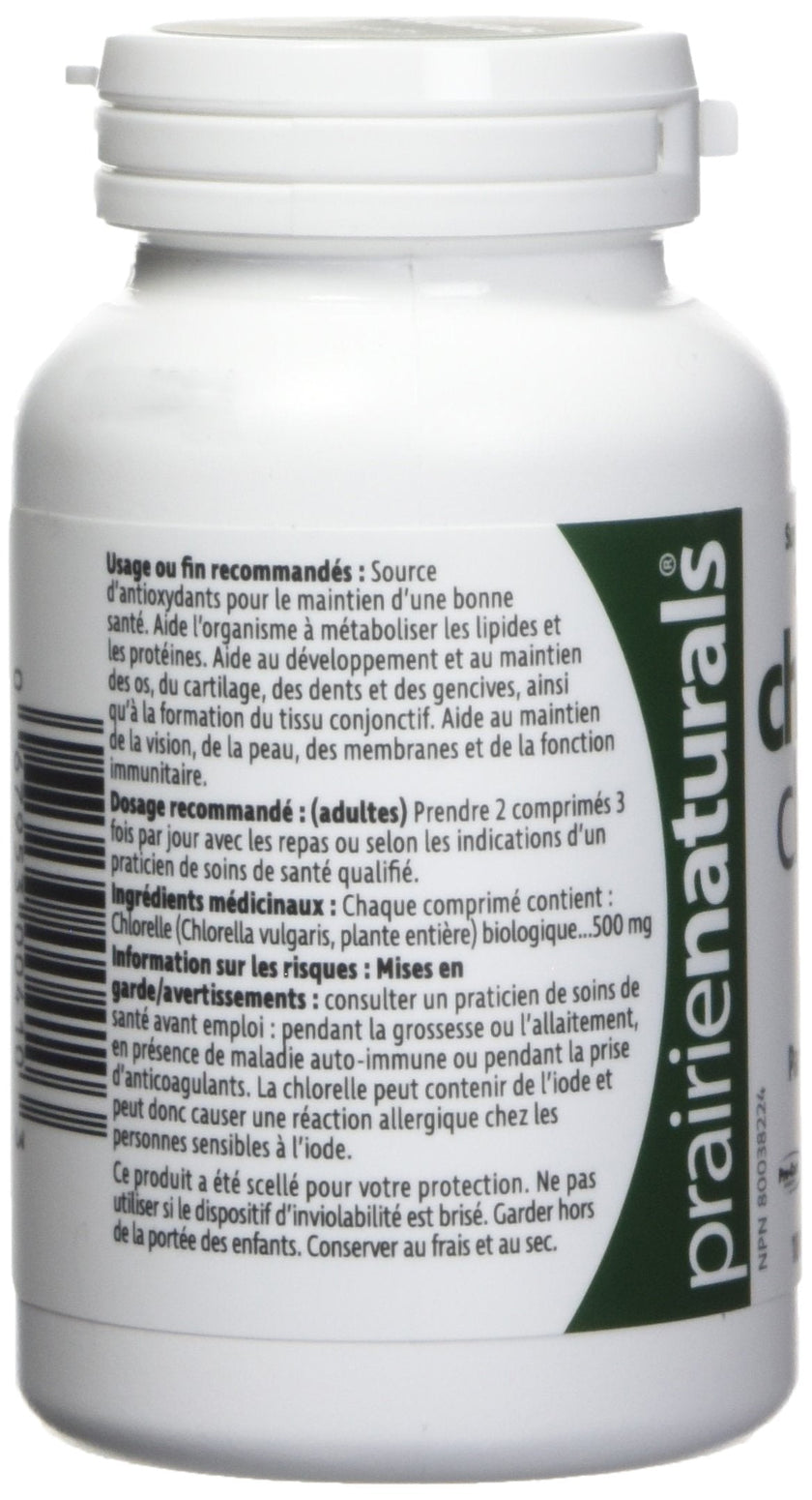 Prairie Naturals Organic Chlorella Broken Cell Wall Tablets - 180 Count 🍁 All In One Marketplace Canada