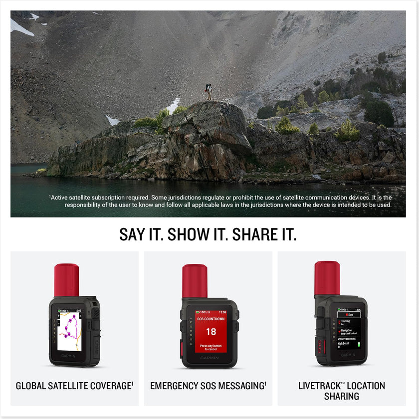 Garmin inReach® Mini 3 Plus, Rugged Global Satellite Communicator with Touchscreen Texting, Photo & Voice Messaging, Emergency SOS Messages & Battery Up to 350 Hours with 10-min inReach® Tracking 🍁 All In One Marketplace Canada
