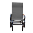 Sojag Belle Patio Glider Chair with Heavy-Duty Steel Frame and PVC-Coated Fabric, Easy-Glide Outdoor Patio Rocking Chair, Dark Grey 🍁 All In One Marketplace Canada