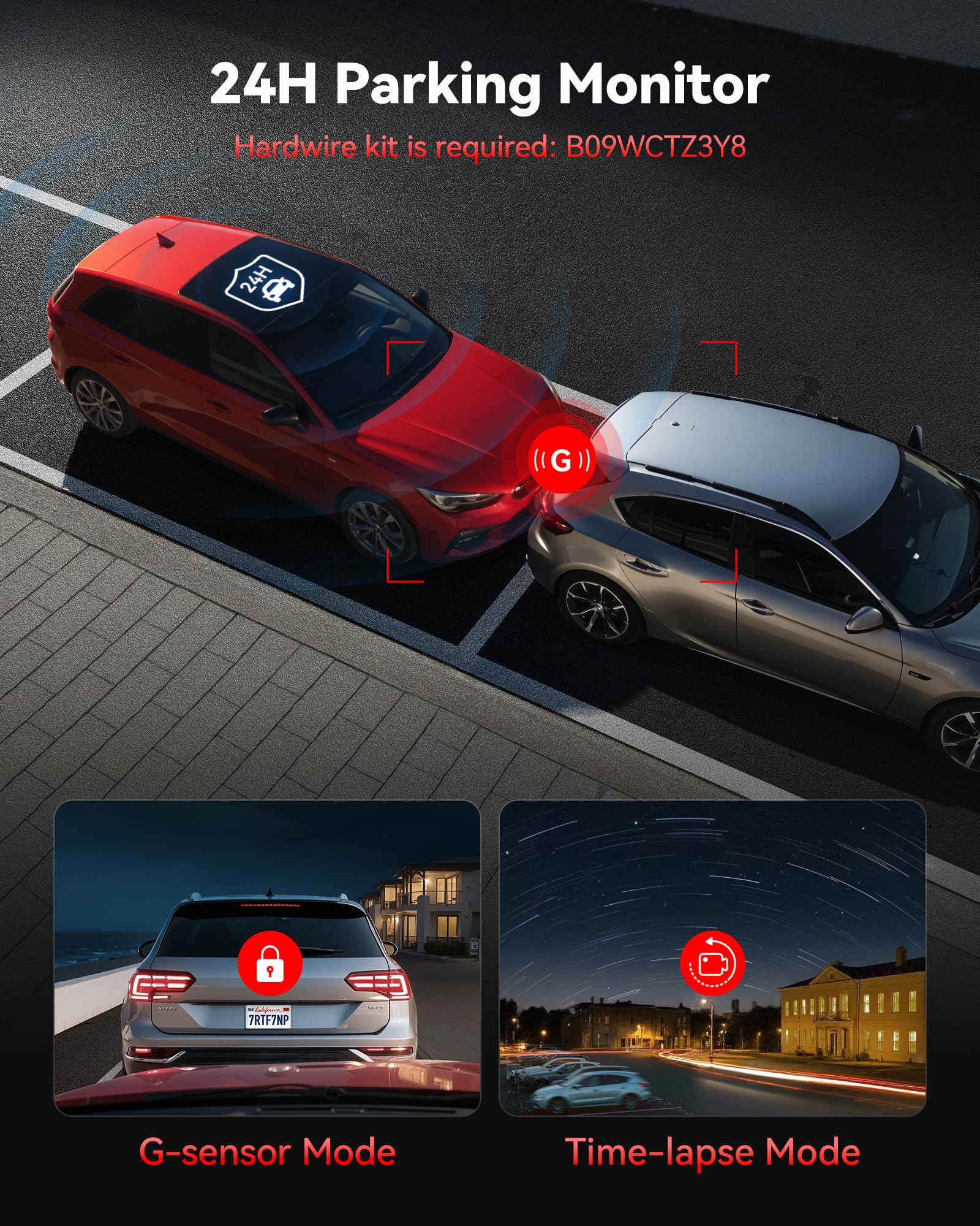 REDTIGER 4K Dash Cam Front and Rear with STARVIS 2, 5.8GHz Wi-Fi Dash Camera for Cars, 128GB Card Included, GPS, 3.18”IPS Screen, Night Vision, 170°Wide Angle, WDR, 24H Parking Mode(F7NP) 🍁 All In One Marketplace Canada