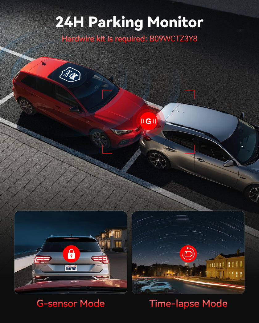 REDTIGER 4K Dash Cam Front and Rear with STARVIS 2, 5.8GHz Wi-Fi Dash Camera for Cars, 128GB Card Included, GPS, 3.18”IPS Screen, Night Vision, 170°Wide Angle, WDR, 24H Parking Mode(F7NP) 🍁 All In One Marketplace Canada