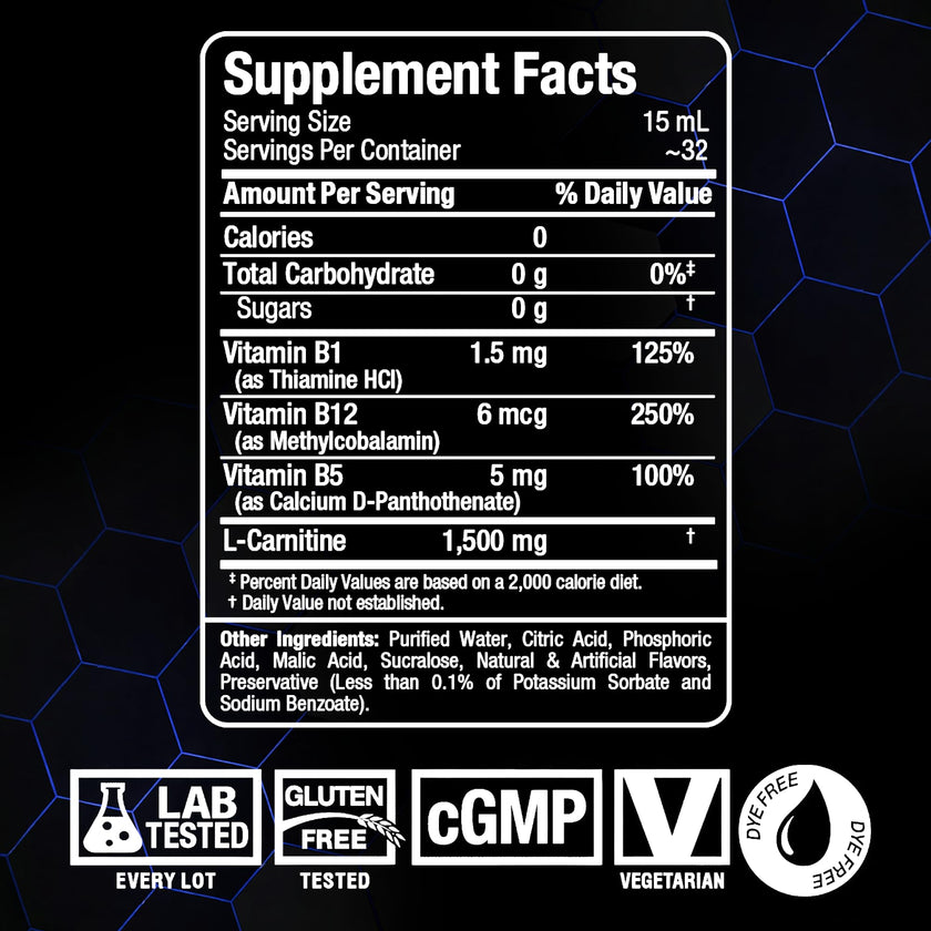 ALLMAX Nutrition Liquid L-Carnitine 1500 Miligrams, Blue Raspberry, 16 oz (473 ml) 🍁 All In One Marketplace Canada