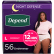 Depend Night Defense Adult Incontinence Underwear for Women, Disposable, Overnight, Large, Blush, 56 Count 🍁 All In One Marketplace Canada