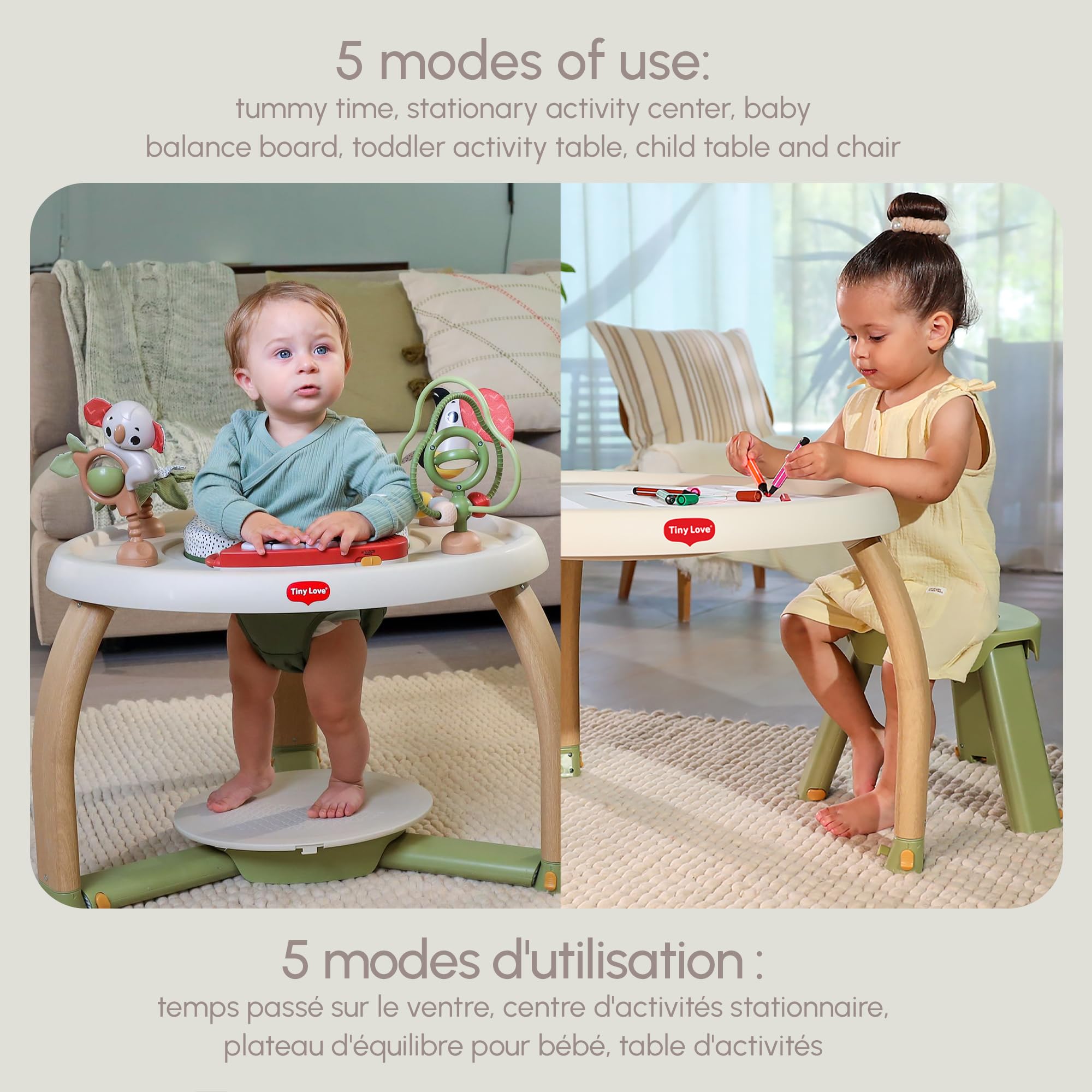 Tiny Love 5-in-1 Here I Grow Stationary Activity Center - Boho Chic 🍁 All In One Marketplace Canada