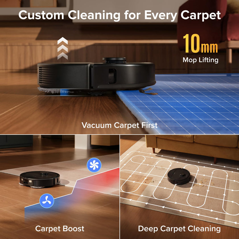 Roborock 2026 New Qrevo S Pro Robot Vacuum and Mop, 18,500Pa Suction, Anti-Tangle Brushes, Reactive AI Obstacle Recognition, 75℃ High-Temp Washing, 10mm Mop Lifting, Self-Emptying and Refilling 🍁 All In One Marketplace Canada